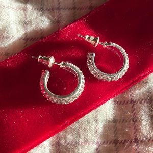Sparkly crystal hoops 💎